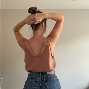 Nude Pink Silk Top